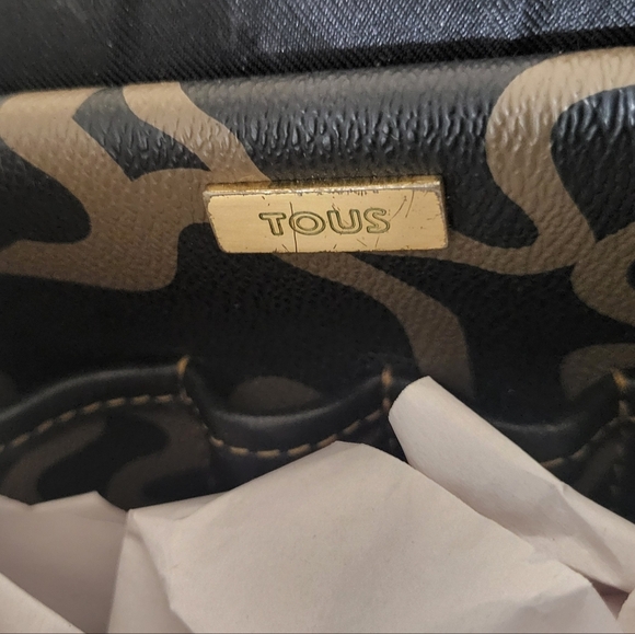 Tous Brown Pebbled Leather Crossbody Bag - Messenger Medium 11 X9.5 X3 See Pics - Picture 9 of 15